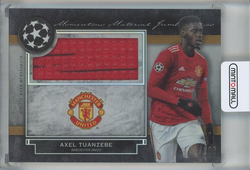 2020-21 Museum Collection UCL Axel Tuanzebe Momentous Material Jumbo Relics card from Manchester United