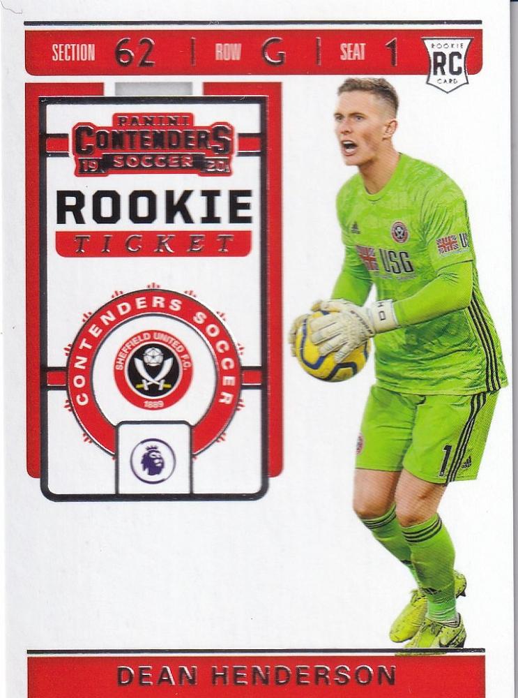 2019-20 Panini Chronicles Sheffield United Dean Henderson Contenders Rookie Ticket trading card