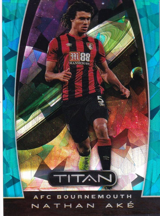 2019-20 Panini Chronicles AFC Bournemouth Nathan Ake Titan Blue Ice Parallel card serial 39 out of 99