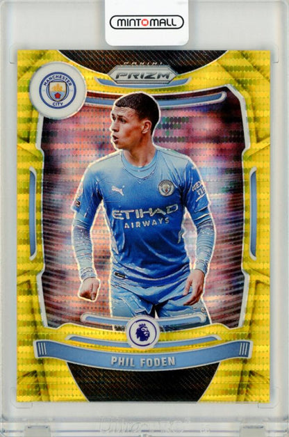 2021-22 Panini Prizm Premier League Phil Foden Base Card No.13 Gold Parallel numbered 10 out of 10