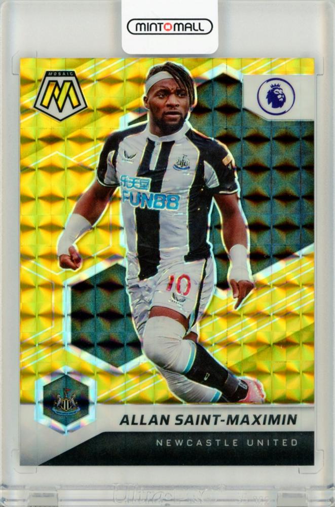2021-22 Panini Mosaic Premier League Allan Saint-Maximin Base card No.181 Gold 9/10