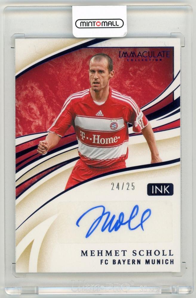2020 Panini Immaculate Collection Mehmet Scholl Ink Sapphire Parallel 24/25 FC Bayern Munich trading card