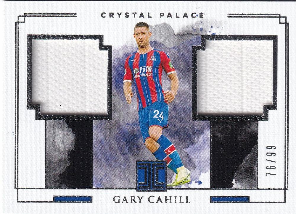 2019-20 Panini Impeccable Premier League trading card featuring Gary Cahill of Crystal Palace, serial numbered 76/99