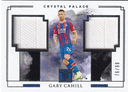 2019-20 Panini Impeccable Premier League trading card featuring Gary Cahill of Crystal Palace, serial numbered 76/99