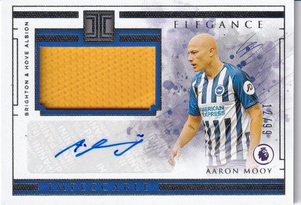 2019-20 Panini Impeccable Premier League Brighton & Hove Albion Aaron Mooy Elegance Jersey Autograph 12 of 99