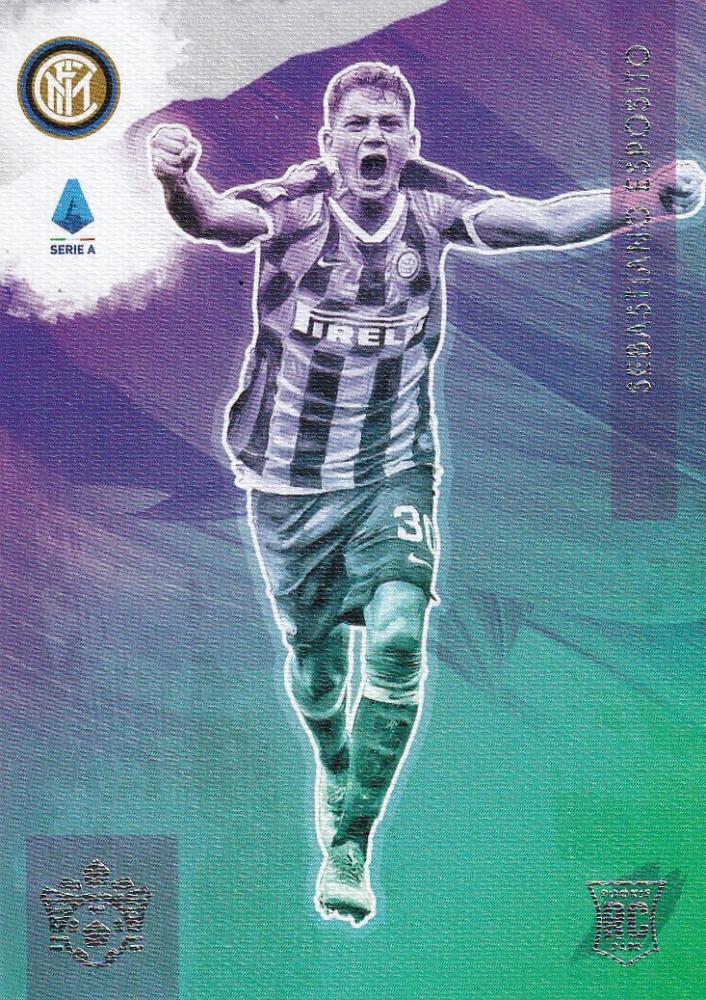 2019-20 Panini Chronicles Sebastiano Esposito Pitch Kings Rookies IV FC Internazionale Milano trading card