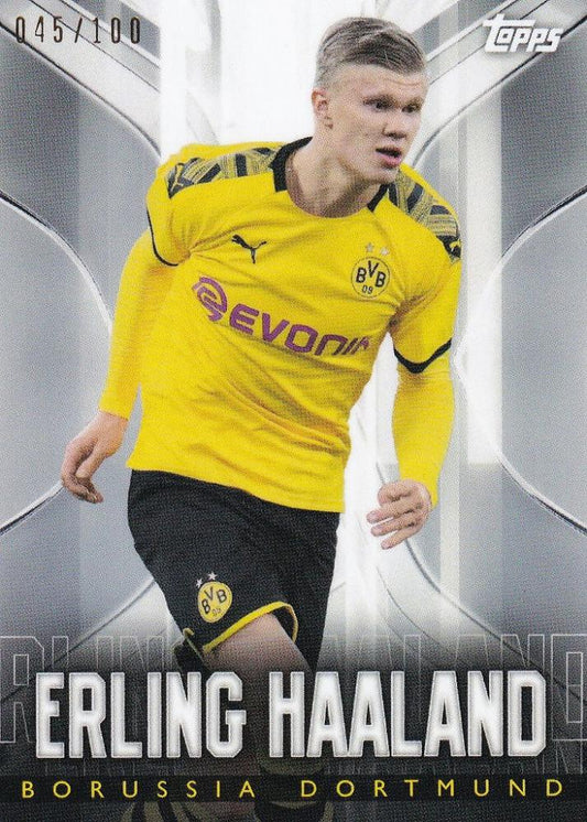 2020 Topps Transcendent Erling Haaland Borussia Dortmund base card serial 045/100