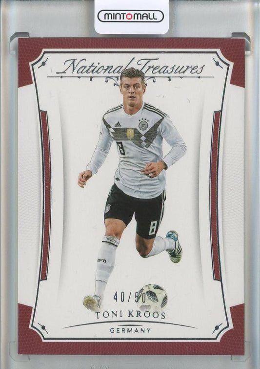 2018 Panini National Treasures trading card featuring Toni Kroos from Germany numbered 1340 of 50