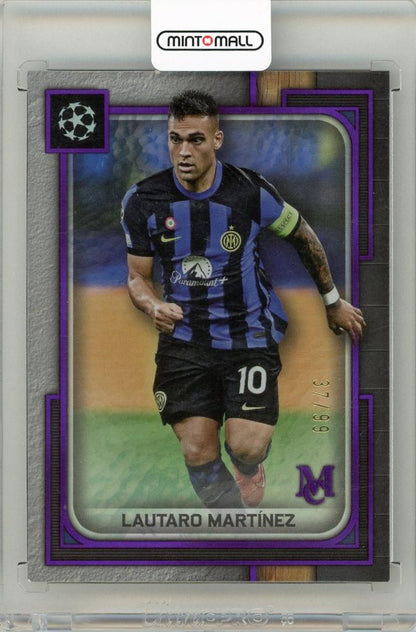2023-24 Topps Museum Collection UEFA Champions League soccer card Lautaro Martinez Amethyst serial 37 of 99