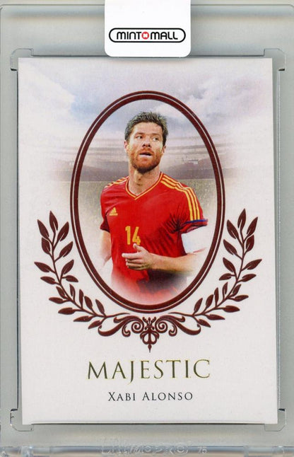 2021-22 Futera Unique World Football card featuring Xabi Alonso Majestic numbered 1 of 7 from Spain