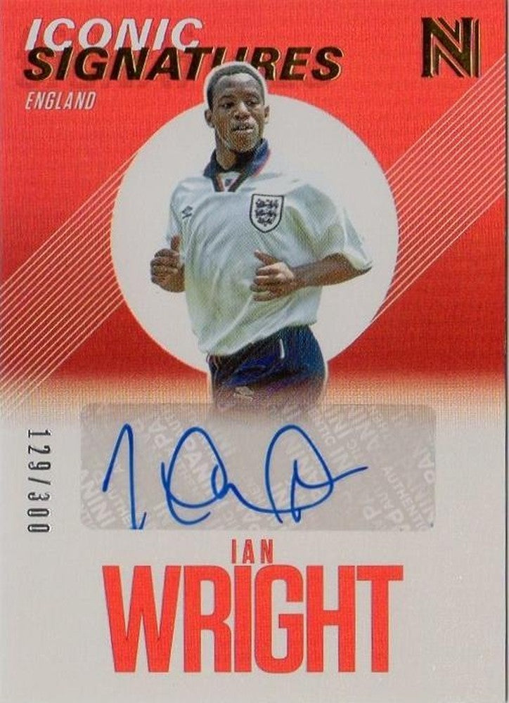 PANINI 2017 NOBILITY Ian Wright autographed collectible card numbered 129 out of 300