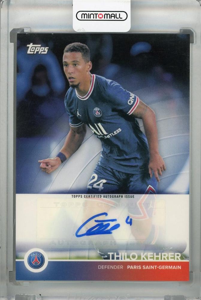 2021-22 Topps Paris Saint-Germain Team Set trading cards with Thilo Kehrer autographs