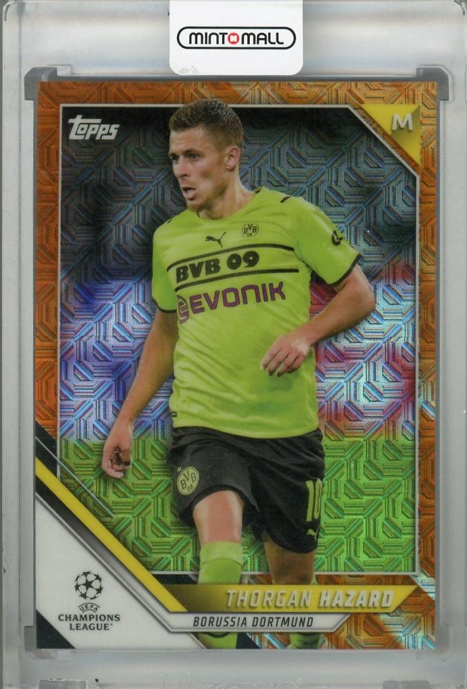 2021-22 Topps UEFA Champions League Japan Edition Borussia Dortmund Thorgan Hazard orange parallel trading card 03 of 25