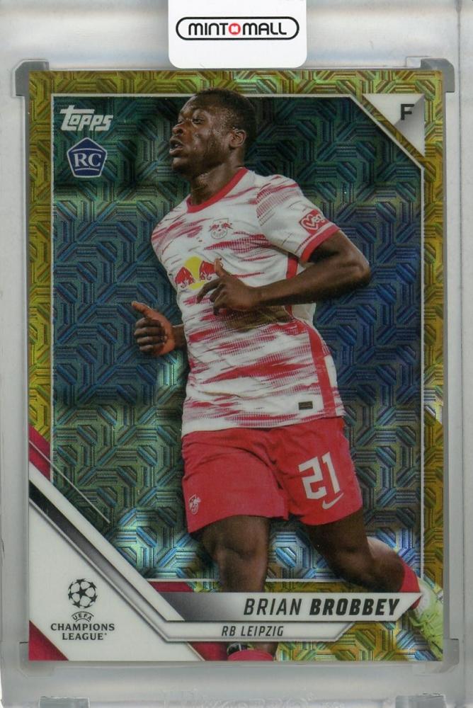 2021-22 Topps UEFA Champions League Japan Edition RB Leipzig Brian Brobbey Base Gold card serial 49/50