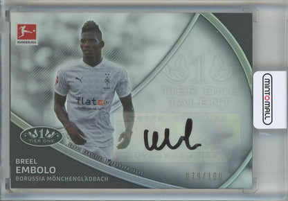2021-22 Topps Tier One Bundesliga Breel Embolo autograph trading card #TT-BE079 from Borussia Monchengladbach
