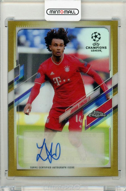 2020-21 Topps Chrome UEFA Champions League Joshua Zirkzee Gold Chrome Autograph card 04 of 50 FC Bayern Munchen