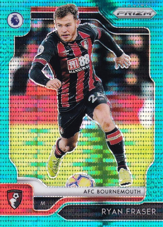 2019-20 Panini Prizm Premier League AFC Bournemouth Ryan Fraser teal parallel trading card number 31 of 35