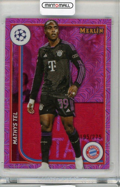 2023-24 Topps MERLIN Mathys Tel trading card serial 195/275 featuring FC Bayern Munchen player