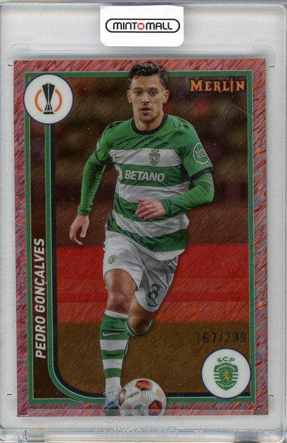 2023-24 Topps MERLIN Pedro Goncalves card number 167 out of 299 from Sporting Clube De Portugal