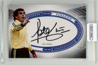 2021-22 Futera Unique World Football Peter Shilton autographed card serial 1 of 2 England
