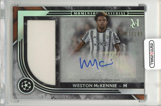 2022-23 TOPPS Museum Collection UEFA Champions League Weston McKennie Jumbo Autographs card #MMJAWK121/199