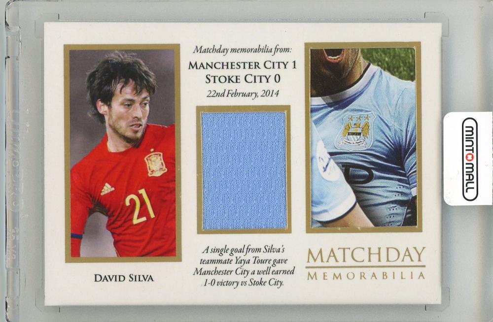 2016 FUTERA World Football David Silva Dual Memorabilia item with serial number MDY2213/32