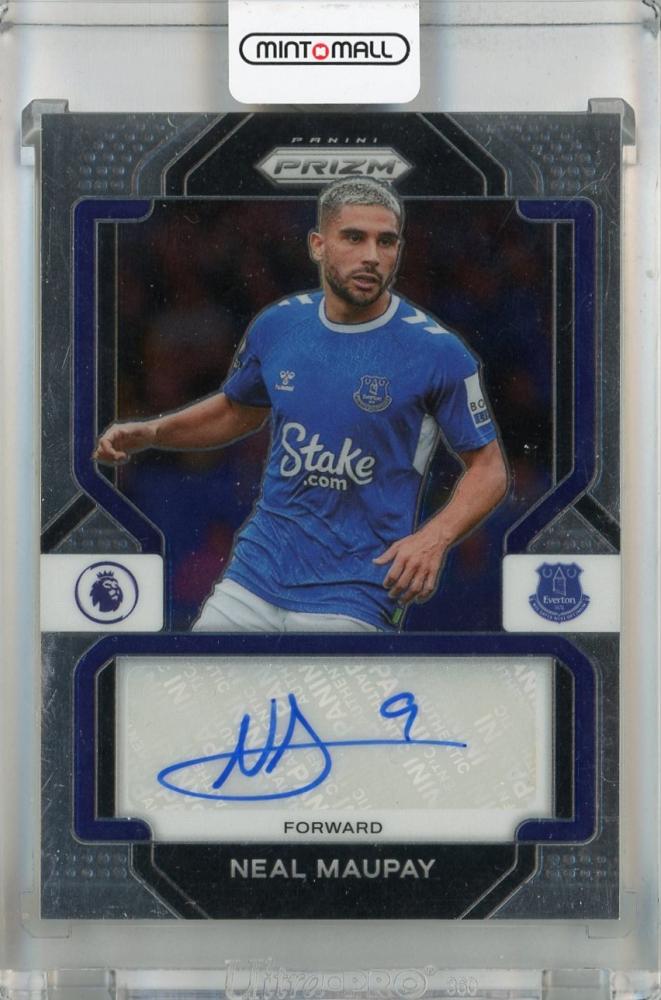 2022-23 Panini Prizm Premier League Neal Maupay Signatures #33 Auto card with minor stain on back