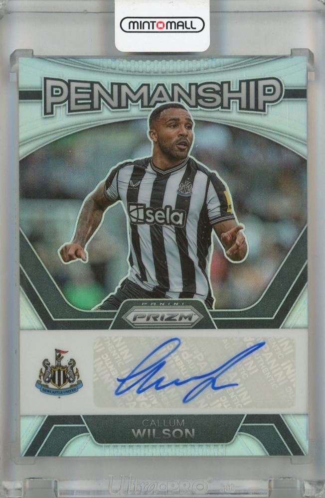 2023-24 Panini Prizm Premier League Callum Wilson Penmanship Silver Prizms #26 Auto Newcastle United trading card