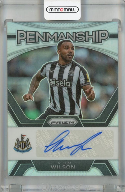 2023-24 Panini Prizm Premier League Callum Wilson Penmanship Silver Prizms #26 Auto Newcastle United trading card