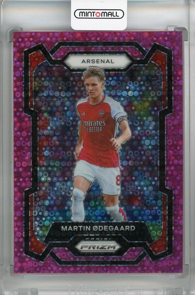 2023-24 Panini Prizm Premier League Martin Odegaard Breakaway Prizms Pink #19 Arsenal trading card