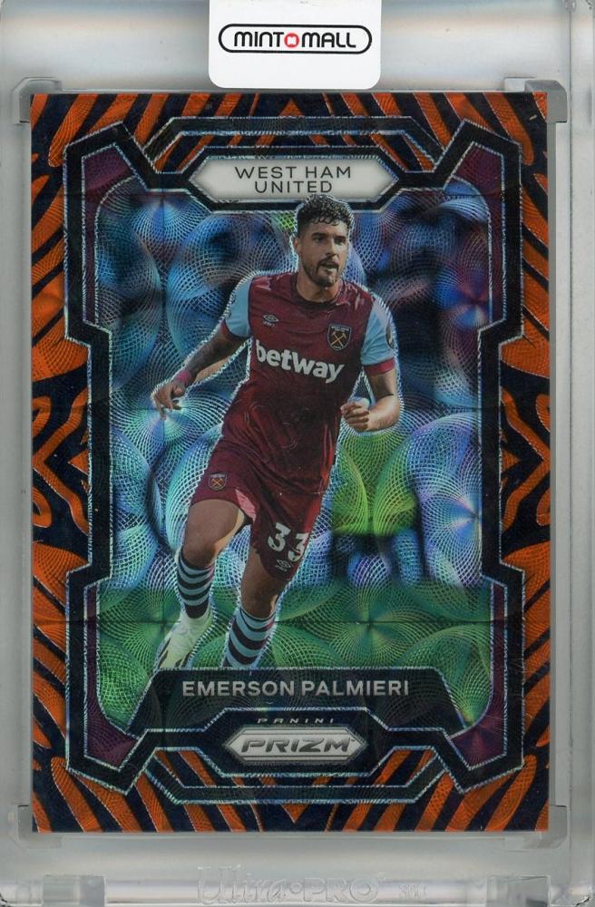 2023-24 Panini Prizm Premier League Emerson Palmieri Tiger Stripe Choice Prizms card #224 West Ham United