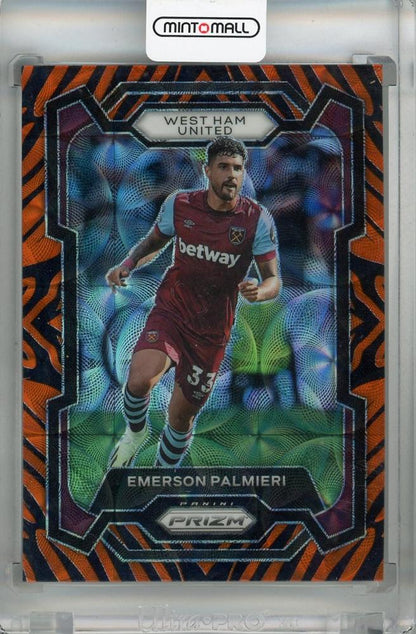 2023-24 Panini Prizm Premier League Emerson Palmieri Tiger Stripe Choice Prizms card #224 West Ham United