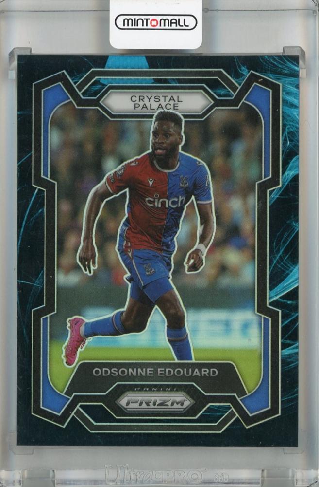 2023-24 Panini Prizm Premier League Odsonne Edouard Genesis Prizms #173 Crystal Palace card with minor stain on back