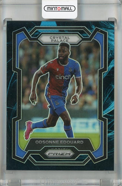 2023-24 Panini Prizm Premier League Odsonne Edouard Genesis Prizms #173 Crystal Palace card with minor stain on back