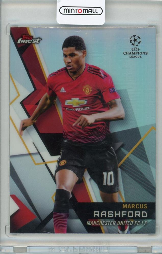 2018-19 Topps Finest UEFA Champions League Manchester United Marcus Rashford Base Refractor trading card