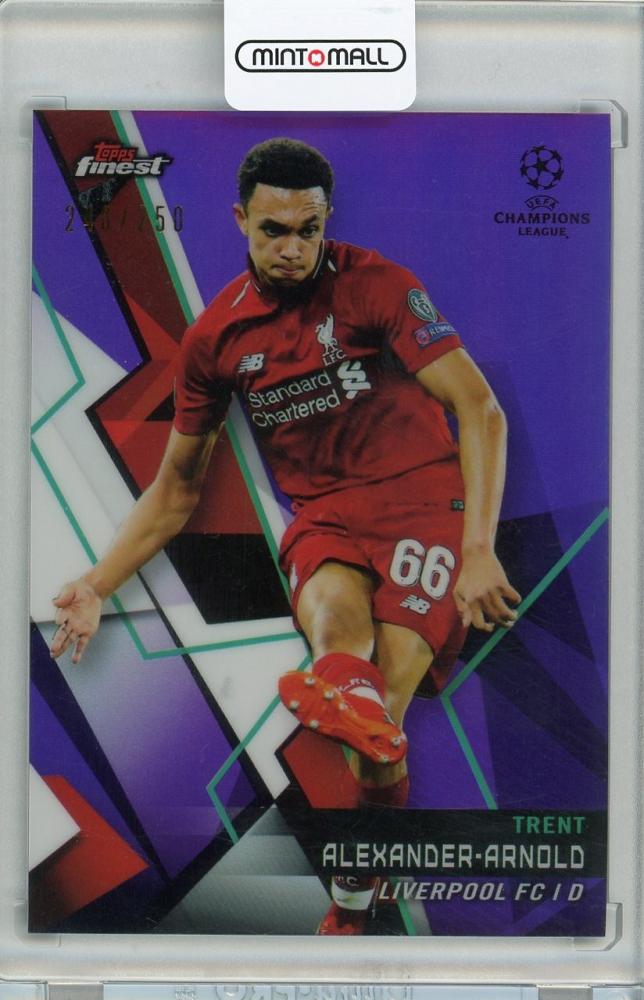 2018-19 Topps Finest UEFA Champions League Liverpool FC Trent Alexander-Arnold base purple parallel card 248 of 250