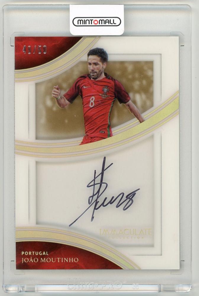 2017 Panini Immaculate Collection Joao Moutinho Shadowbox Signatures card numbered 49/50 from Portugal