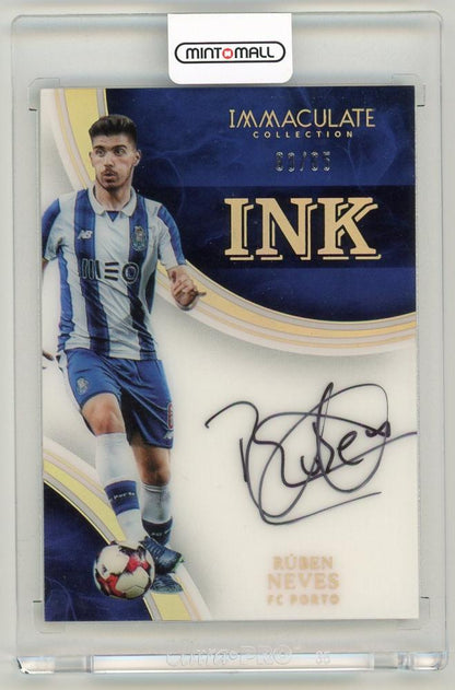 2017 Panini Immaculate Collection Ruben Neves ink autograph trading card numbered 63 out of 65 FC Porto