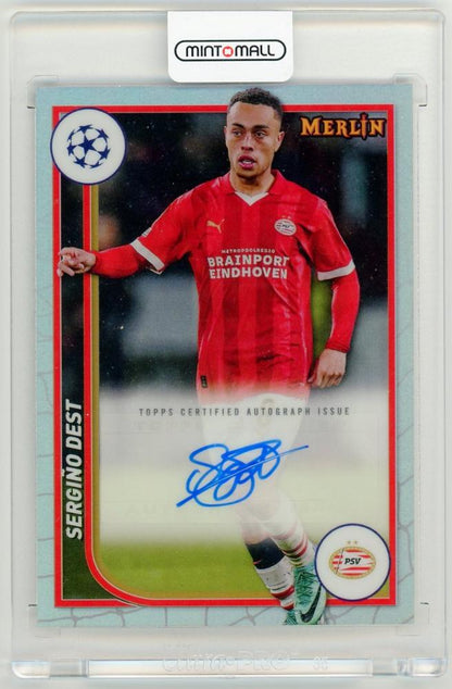 2023-24 Topps Merlin UEFA Club Competitions Sergino Dest autograph card AU-SD from PSV Eindhoven