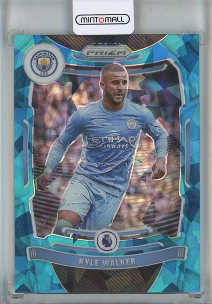 2021-23 Panini Prizm Premier League Soccer card featuring Kyle Walker Blue Ice #420/75 Manchester City