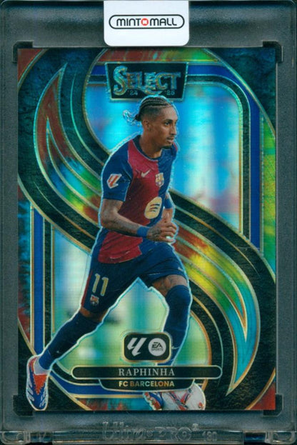 2024-25 Select La Liga Tie-Dye #154 Raphinha trading card serial 21 of 25 featuring FC Barcelona