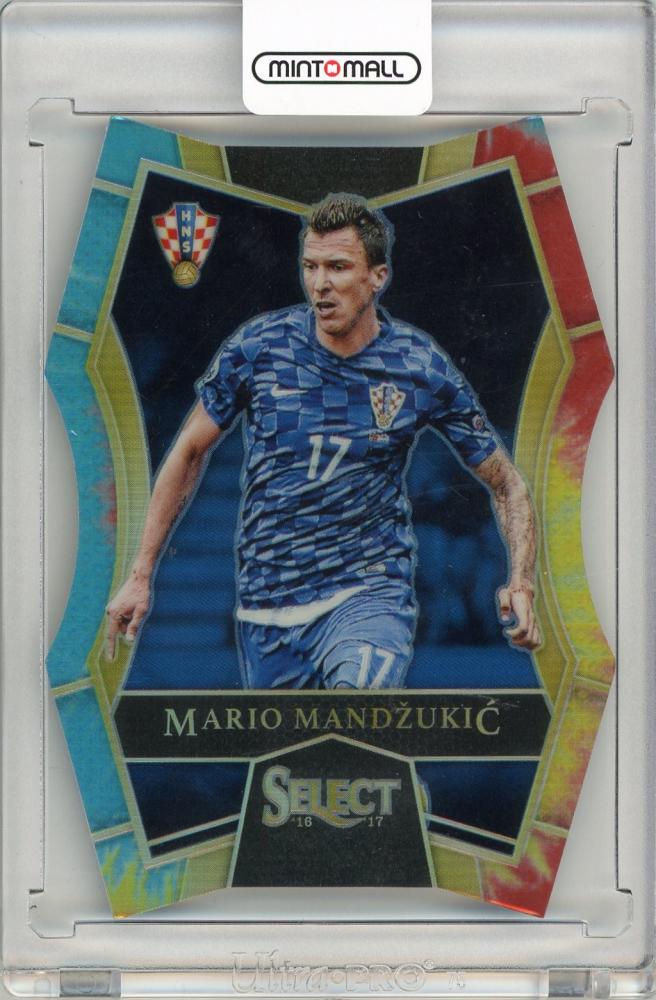2016-17 Select Soccer Mario Mandzukic tie-dye Prizms die cut card numbered 30 of 30 Croatia with minor stain on back