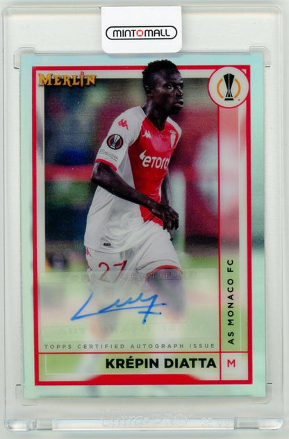 2022-23 TOPPS Merlin Chrome UEFA Club Competitions Krepin Diatta Autograph card from AS Monaco FC