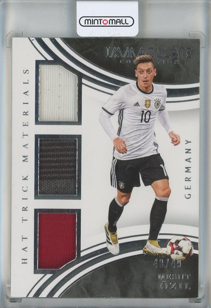 2017 Panini Immaculate Collection Mesut Ozil Hat Trick Material Prime Parallel trading card #HT-OZL48/49 Germany