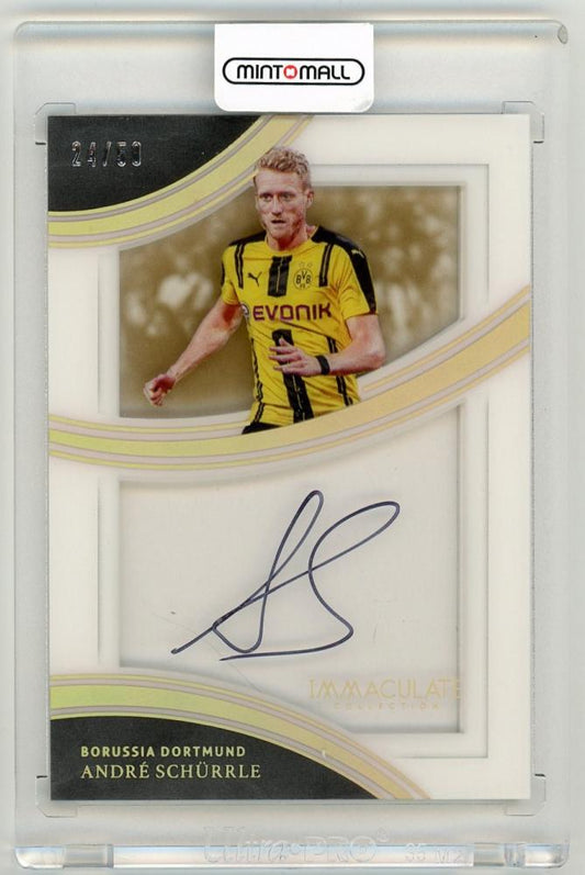 2017 Panini Immaculate Collection Andre Schurrle Shadowbox Signatures on card autograph numbered 24 of 50 Borussia Dortmund