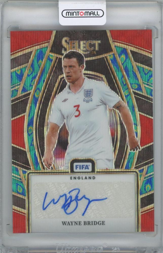 2023-24 PANINI Select FIFA Select Signatures Peacock card of Wayne Bridge from England with autograph