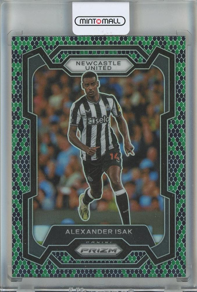 2023-24 Panini Prizm Premier League trading card featuring Alexander Isak Snakeskin #64 Newcastle United