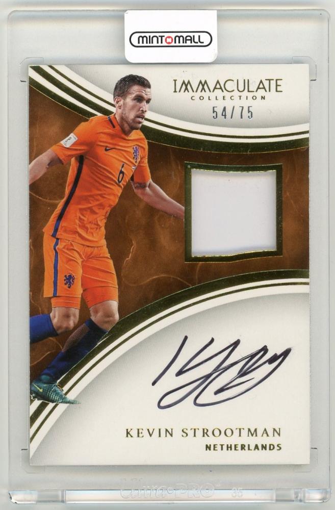 2017 Panini Immaculate Collection Kevin Strootman autographed patch card serial 54 of 75 Netherlands
