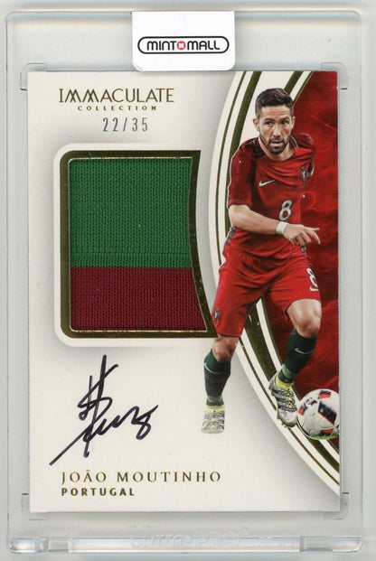 2017 Panini Immaculate Collection Joao Moutinho premium patch autograph card numbered 22 of 35 Portugal