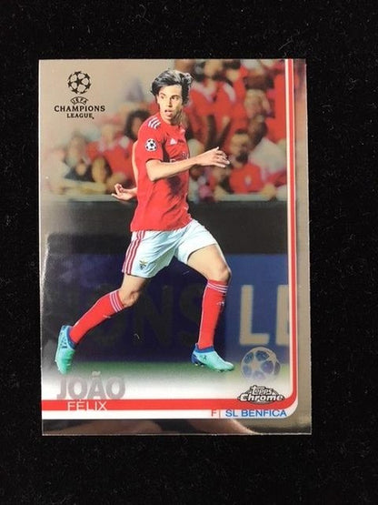 2018-19 Topps Chrome UEFA Champions League SL Benfica Joao Felix Base trading card